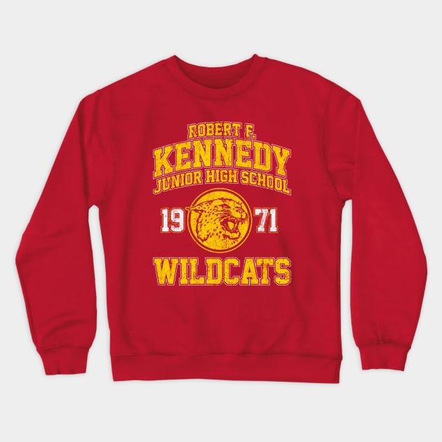 Robert F Kennedy Junior High School Wildcats - Wonder Years Crewneck Sweatshirt by huckblade